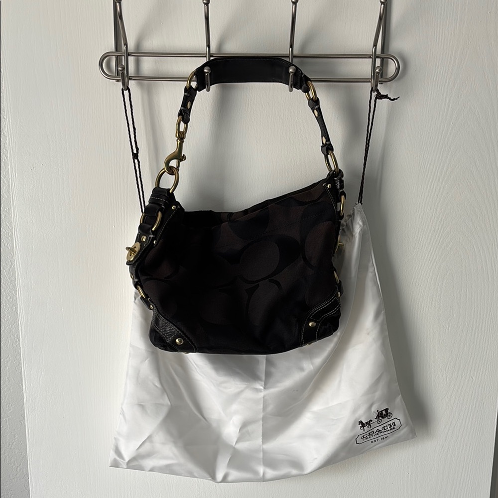 Coach Signature Brown Shoulder Bag